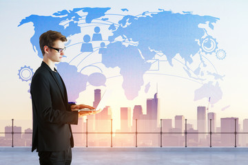 Wall Mural - Global business concept