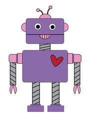 Sticker - Valentines Day Robot