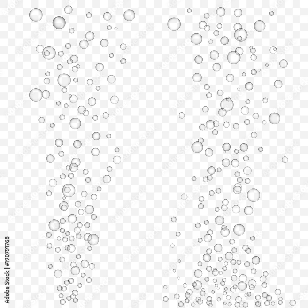 Vector air bubbles texture set isolated - obrazy, fototapety, plakaty 