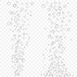 Vector air bubbles texture set isolated