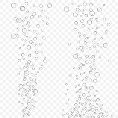 Vector air bubbles texture set isolated