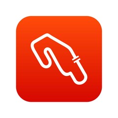 Poster - Race circuit icon digital red