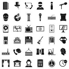 Poster - Widget icons set, simple style