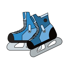 Sticker - Ice skates isolated icon vector illustration graphic design