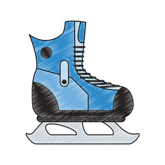 Sticker - Ice skate isolated icon vector illustration graphic design