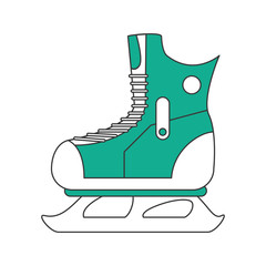 Sticker - Ice skate isolated icon vector illustration graphic design