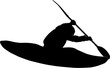 silhouette of a kayaker
