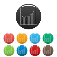 Poster - business diagram icons color set isolated on white background for any web design