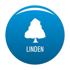 Poster - Linden tree icon vector blue circle isolated on white background 