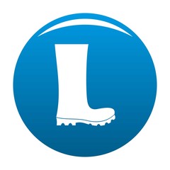 Poster - rubber boots icon vector blue circle isolated on white background