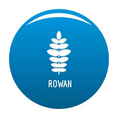 Poster - Rowan leaf icon vector blue circle isolated on white background 