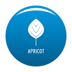 Poster - apricot leaf icon vector blue circle isolated on white background