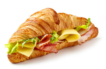 Poster - croissant sandwich with ham and cheese