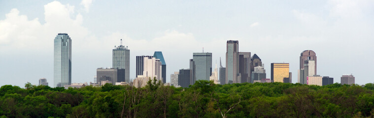 Wall Mural - Dramatic Sky Over Downtown Houston Texas City Skyline