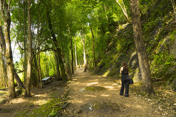 Old railway at Hellfire pass Kanchanaburi Thailand