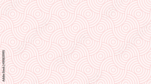 Pattern seamless circle abstract wave background stripe pink two tone colors and line Poster Mural XXL