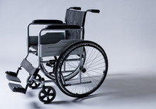 Wheelchair for people without the ability moving around. Disability concept. Copy space in right side