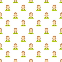 Poster - Girl user pattern seamless in flat style for any design
