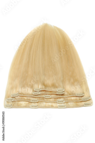 Clip In Straight White Blonde Human Hair Extensions Buy This
