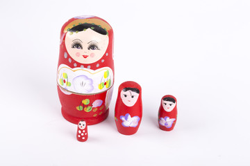 matryoshka doll white background