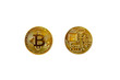 Bitcoin izolowany awers i rewers