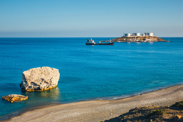 Wall Mural - Coast of Crete island near Matala in Greece