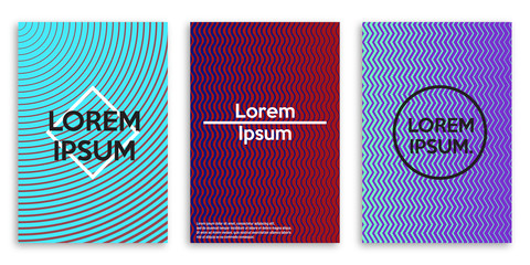 Canvas Print - Minimalist design covers for brochures. Vector illustration.