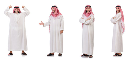 Arab man isolated on white background