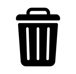 Canvas Print - trash can,garbage can,rubbish bin icon