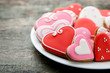 © 5second - Homemade valentine cookies on wooden table