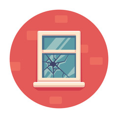 Broken window illustration