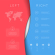 Left Right Red Blue Background Template 3d Vector