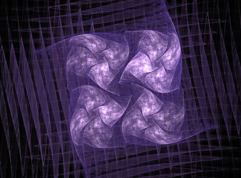 Abstract fractal composition on a black background.