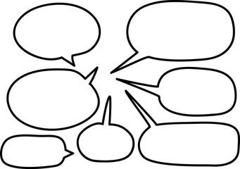 speech bubble set