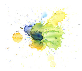 watercolor drop stain isolated