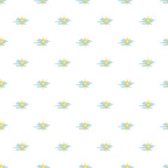 Poster - cloudy sun pattern seamless in flat style for any design