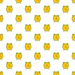 Poster - Alarm clock pattern seamless in flat style for any design