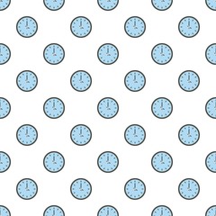 Poster - Clock time pattern seamless in flat style for any design