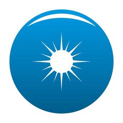 Poster - sun icon vector blue circle isolated on white background