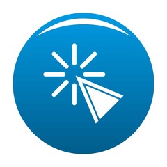 Poster - Cursor click icon vector blue circle isolated on white background 