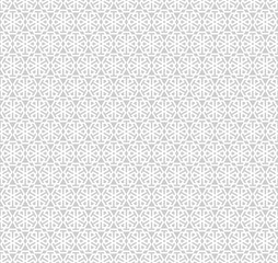 Aufkleber - Abstract gray pattern geometric of Islamic, Arabesque ornament on white background. Seamless Vector illustration.