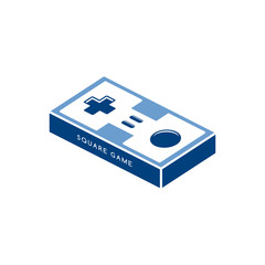 Sticker - video game joystick console theme logo template