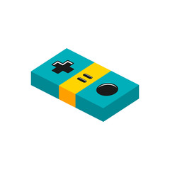 Sticker - video game joystick console theme logo template