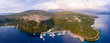 Meganisi Spartochori Village panorama on the Meganissi Island Greece