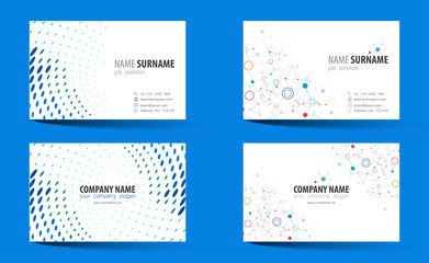 Wall Mural - Creative double-sided business card template.