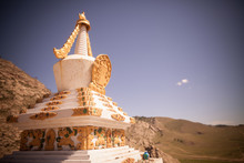 Buddhist Stupa In Mongolia