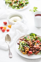 Poster - Salad with beans and tomatoes