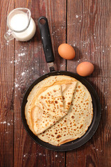 Poster - cooking pan with crepe