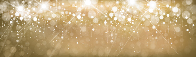Wall Mural - vector golden, sparkle, lights banner.