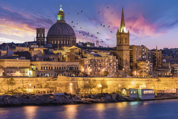 Wall Mural - Colorful Valleta Malta Europe during vacations, old center of Valletta Malta 